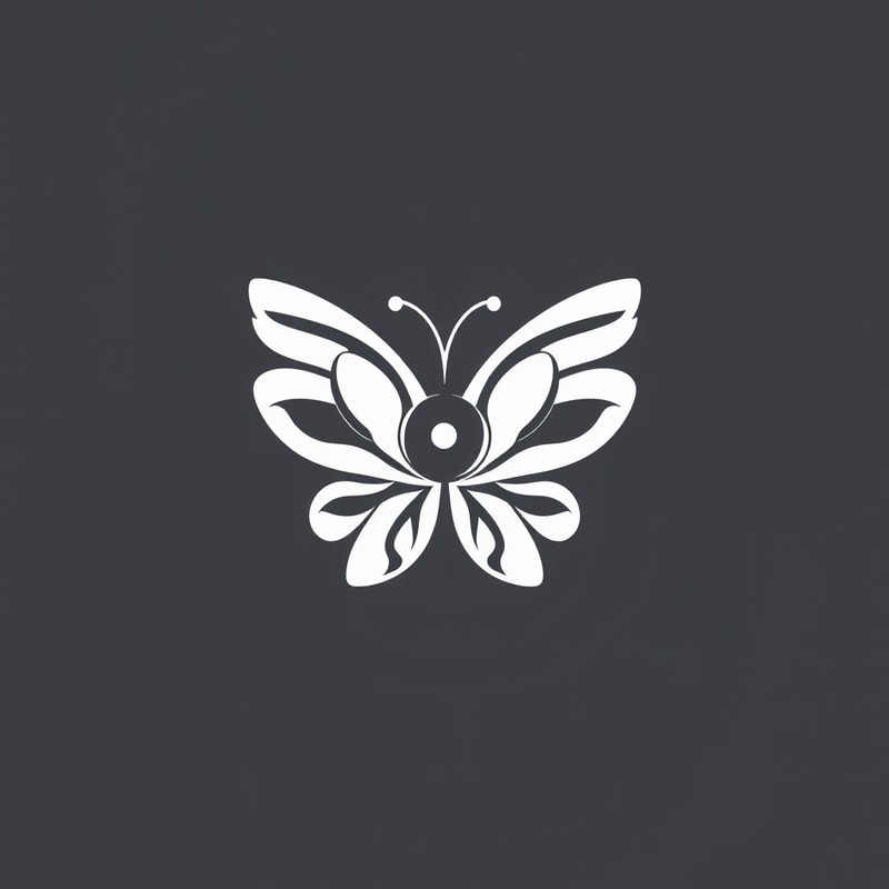 Professional logo design. Simple graphic yin yang Butterfly logo
