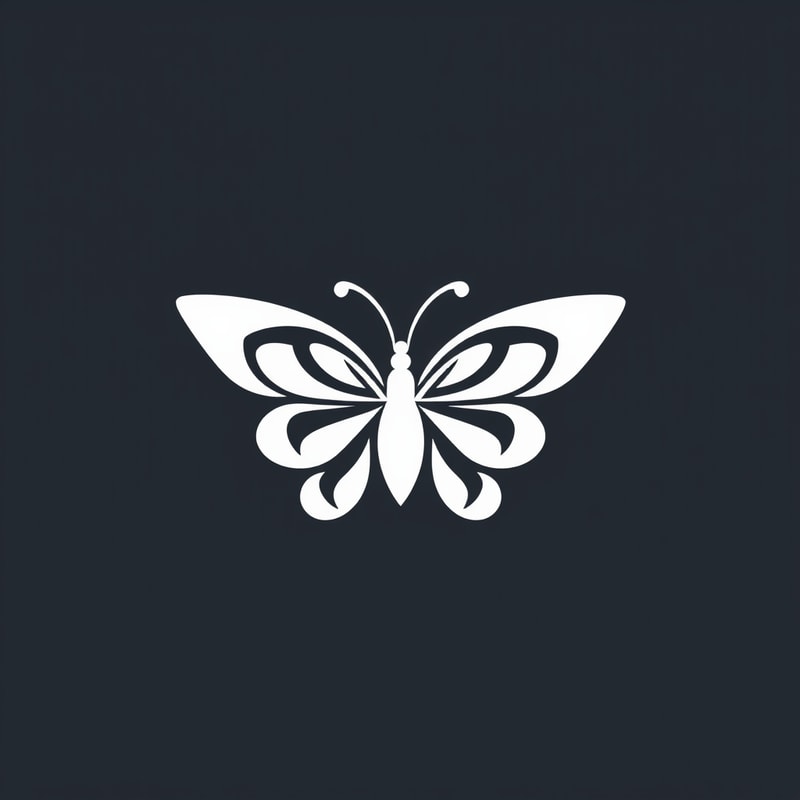 Professional logo design. Simple graphic yin yang Butterfly logo