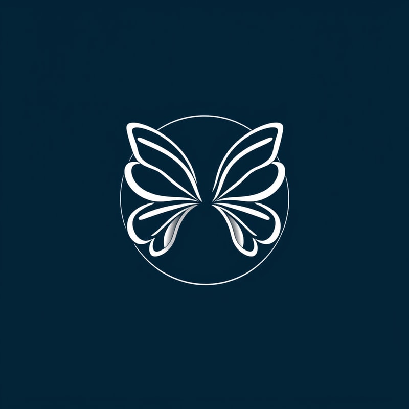 Professional logo design. Simple graphic yin yang Butterfly logo
