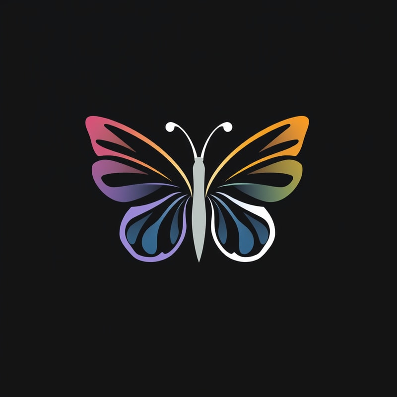 Professional logo design. Simple graphic yin yang Butterfly logo