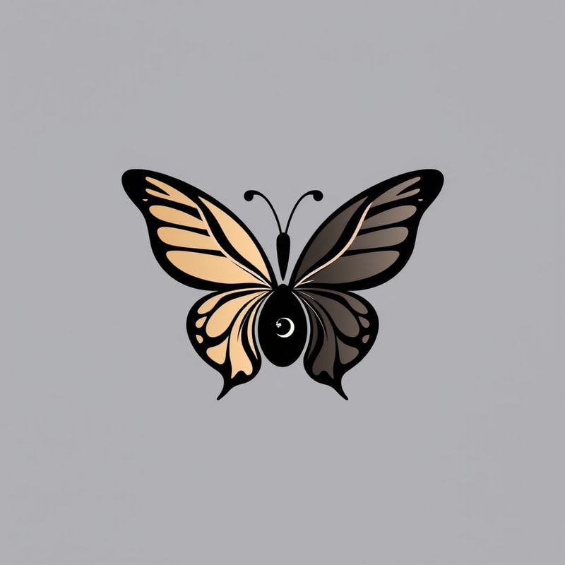 Professional logo design. Simple graphic yin yang Butterfly logo