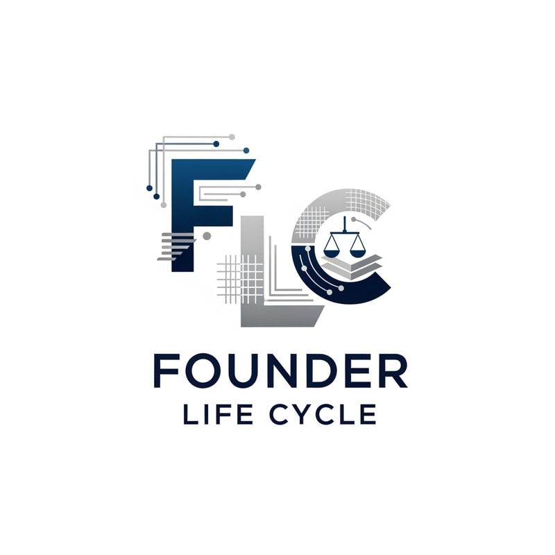 Create a logo for a new firm named Founder Life Cycle  .This firm is for  founders ,entrepreneurs , startups . This company resonates and survives in a legal startup enviornment . All of the basis of this company is doing documentation , stats , analysis . Use these all things in an abstract way and also combine the letters FLC like using the initials of the firm name and generate a combination logo. Use the colors around trust , professionalism, premiumness  and authenticity.