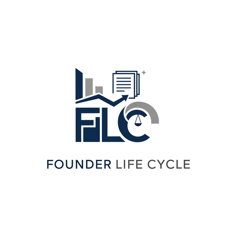 Create a logo for a new firm named Founder Life Cycle .This firm is for founders ,entrepreneurs , startups . This company resonates and survives in a legal startup enviornment . All of the basis of this company is doing documentation , stats , analysis . Use these all things in an abstract way and also combine the letters FLC like using the initials of the firm name and generate a combination logo. Use the colors around trust , professionalism, premiumness and authenticity.