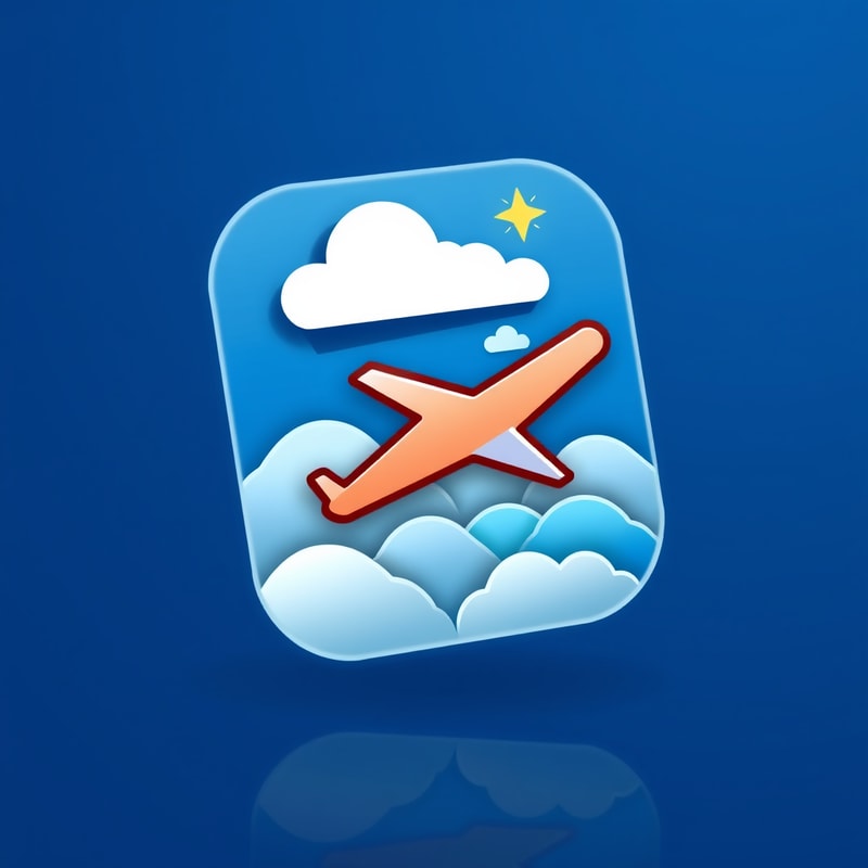 Professional logo design. an app icon for ios for a flights service
