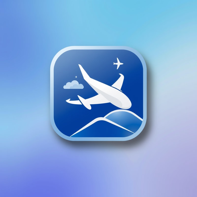 an app icon for ios for a flights service