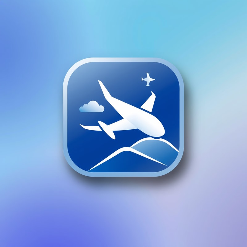 an app icon for ios for a flights service