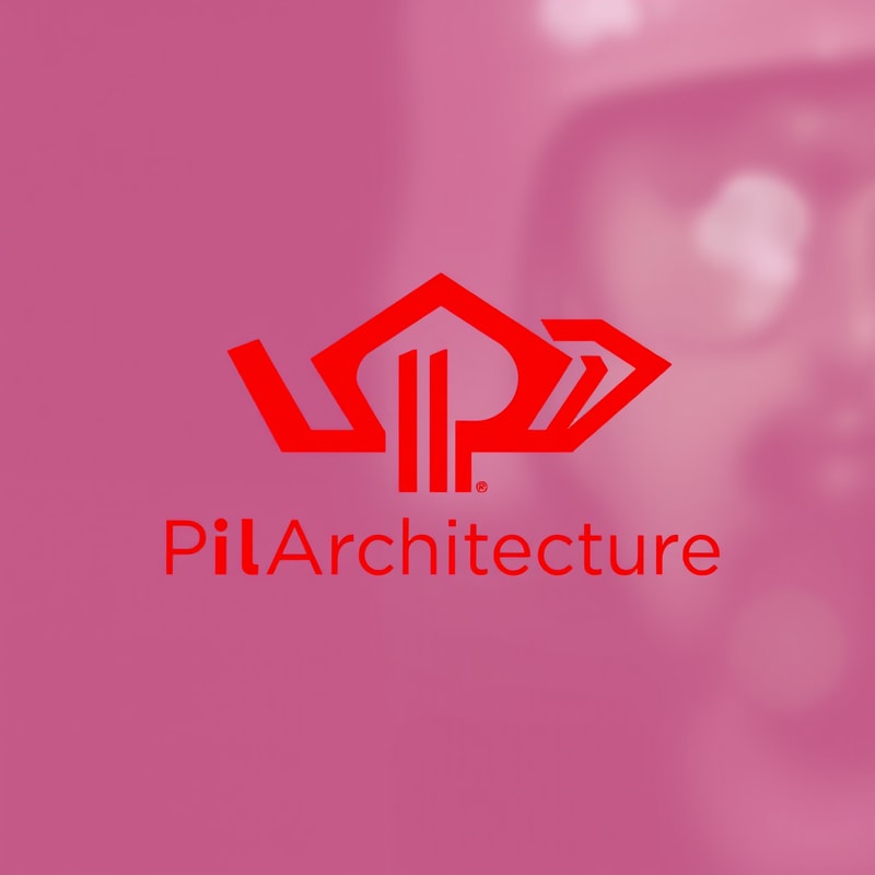 Professional logo design. Logo design for an architectural design company named "Vincent PilArchitecture: A Holistic Contemporary Modern Filipino Architectural Design Company" in vibrant red colors, unique font, intriguing logo. The logo must also invoke fun, professionalism, adventure and tropical themes. Invoking command, respect, and wisdom. 